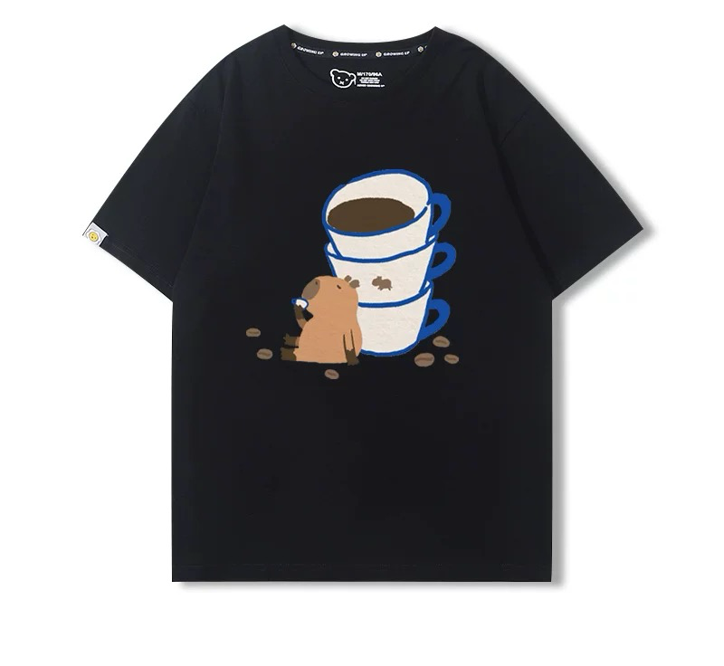 Capybara and Coffee Mug Unisex T-shirt Multicolor