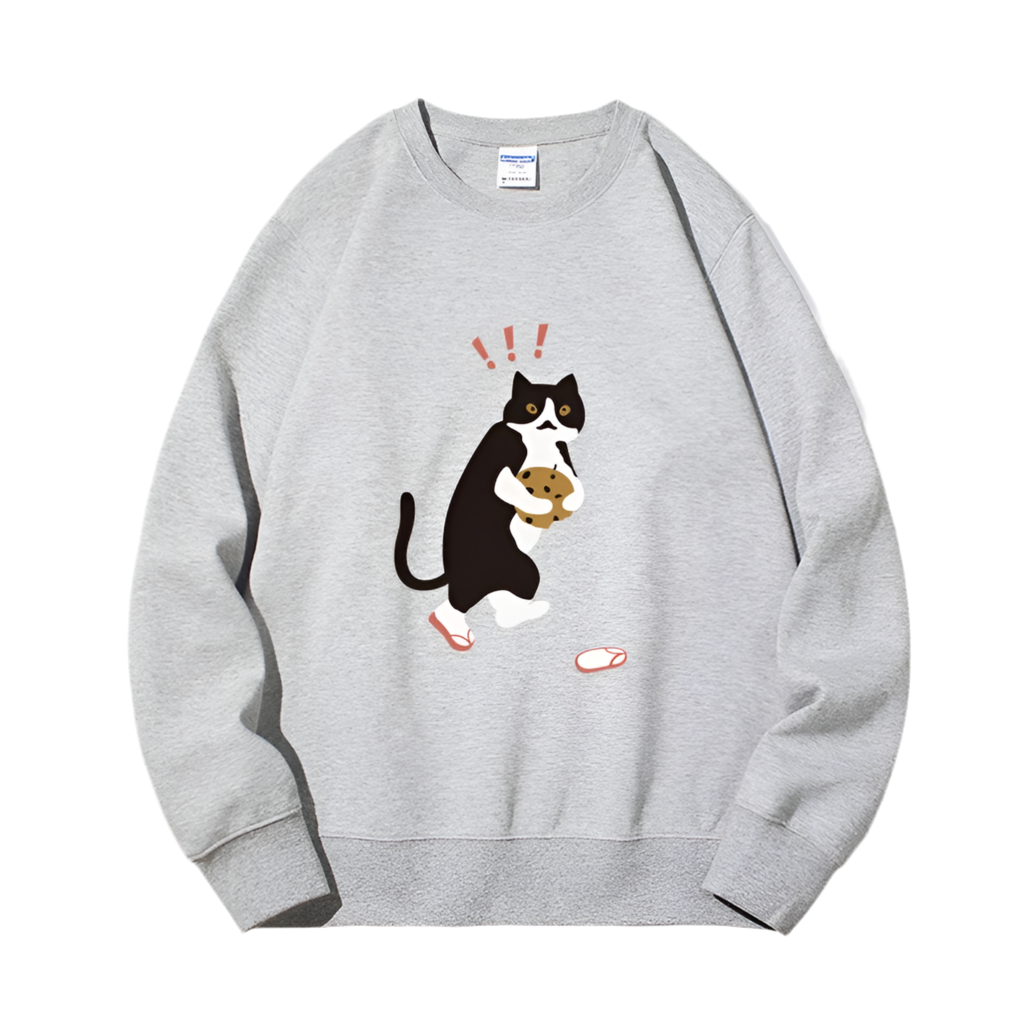 Black N White Kitten Crewneck Sweatshirt Unisex