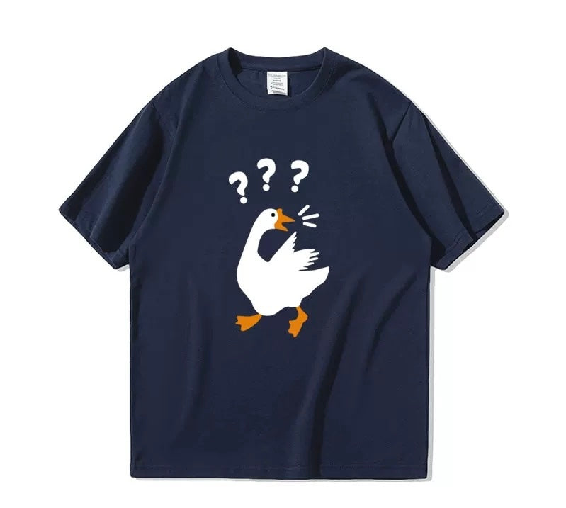 Relax Fit Unisex Duck Print T-shirt