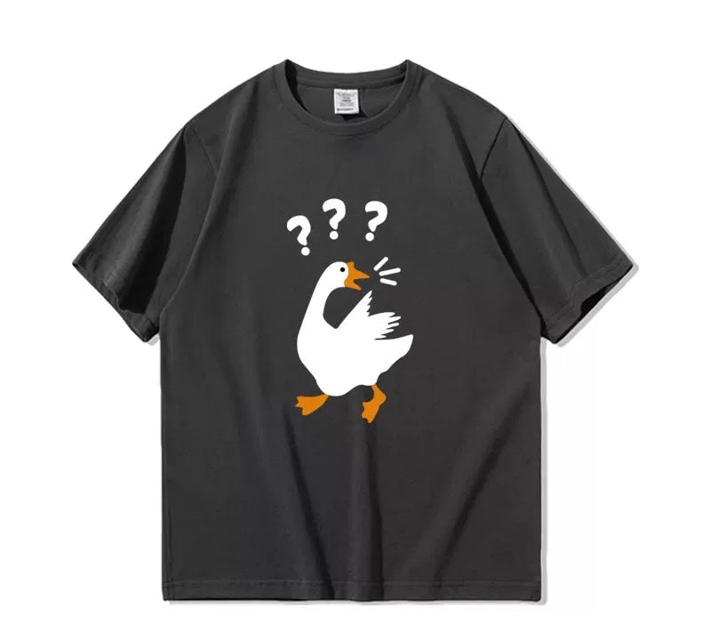 Relax Fit Unisex Duck Print T-shirt