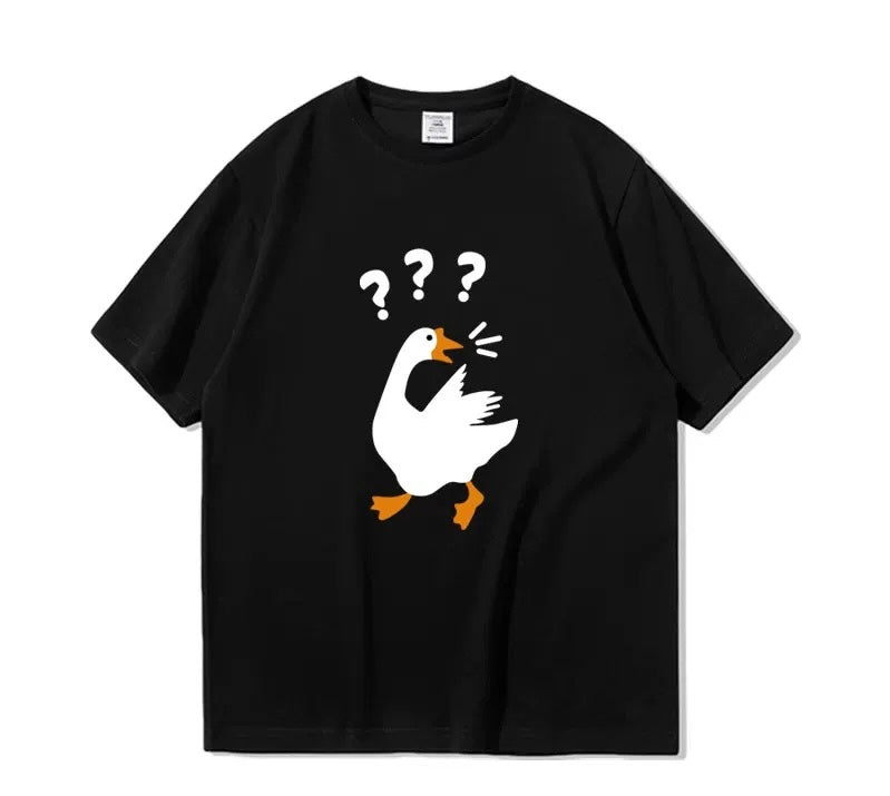 Relax Fit Unisex Duck Print T-shirt