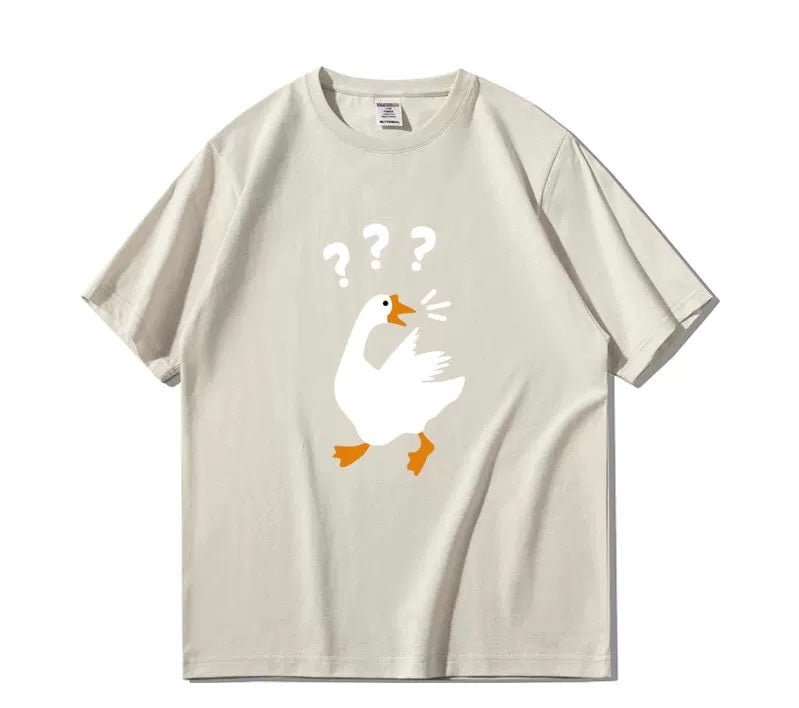 Relax Fit Unisex Duck Print T-shirt